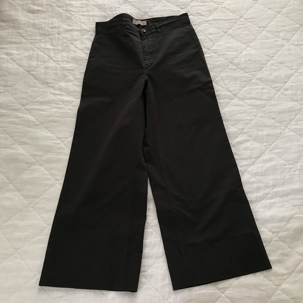 COPY - Everlane lightweight wide legs chino washed black